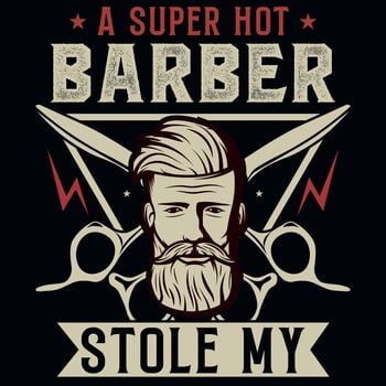 Barber graphics tshirt design vector