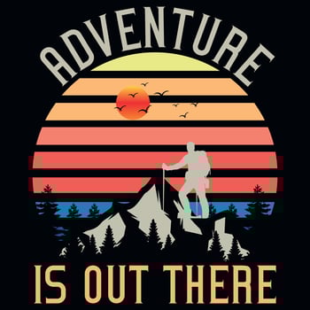 Mountain hiking graphics tshirt design vector
