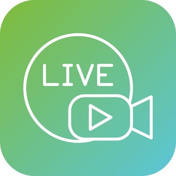 Live Broadcast Vector Icon Style