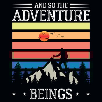 Hiking graphics tshirt design vector
