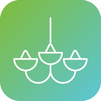 Chandelier Vector Icon Style