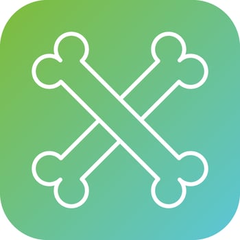 Crossbones Vector Icon Style