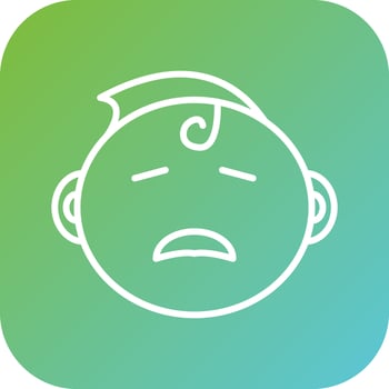 Crying Baby Vector Icon Style