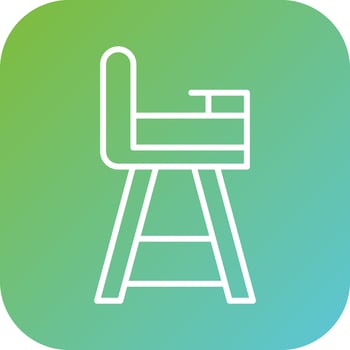 Baby Chair Vector Icon Style