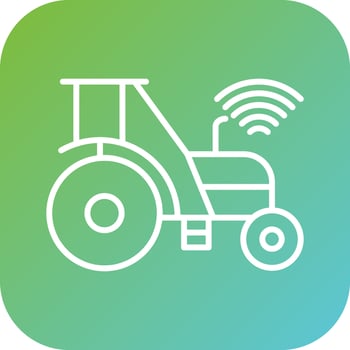 Smart Tractor Vector Icon Style