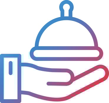 Vector Design Room service Icon Style