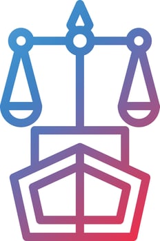 Vector Design Maritime Law Icon Style