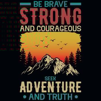 Mountain adventure graphics tshirt design vector