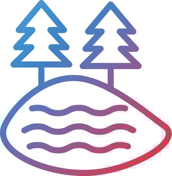 Vector Design Lake Icon Style