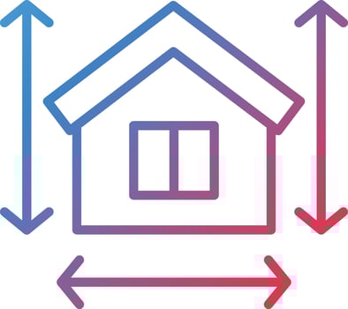 Vector Design House Measurement Icon Style