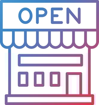 Vector Design Shop Open Icon Style