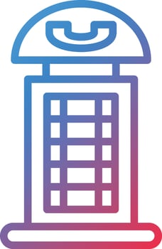 Vector Design Phone Booth Icon Style