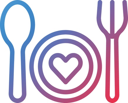 Vector Design Wedding Dinner Icon Style