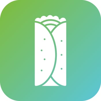 Burrito Vector Icon Style