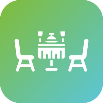 Food Table Vector Icon Style