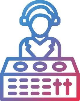 Vector Design DJ Icon Style