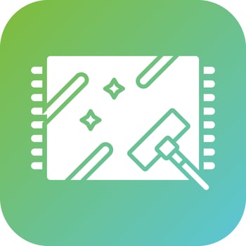 Mat Cleaning Vector Icon Style