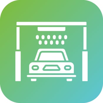 Automated Car Wash Vector Icon Style