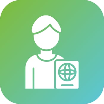 Passport Photo Vector Icon Style