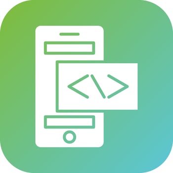 Smartphone Coding Vector Icon Style