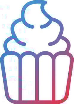 Vector Design Cupcake Icon Style