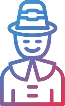 Vector Design Pilgrim Icon Style