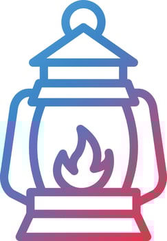 Vector Design Oil Lamp Icon Style