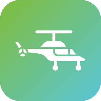 Helicopter Vector Icon Style