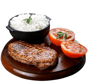 Rice, tomato and steak png