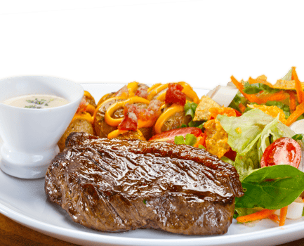 Picanha with  potato and vegetables png