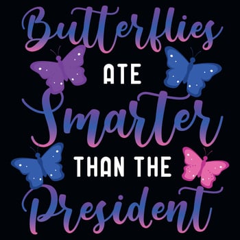 Butterflies typography tshirt design vector