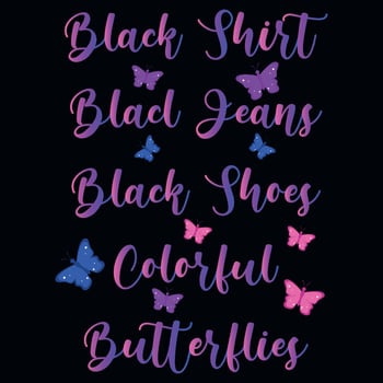 Butterflies typography tshirt design vector