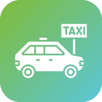 Taxi Stop Vector Icon Style