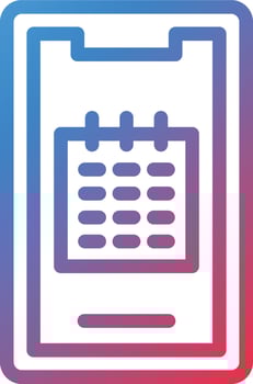 Vector Design Mobile Calendar Icon Style