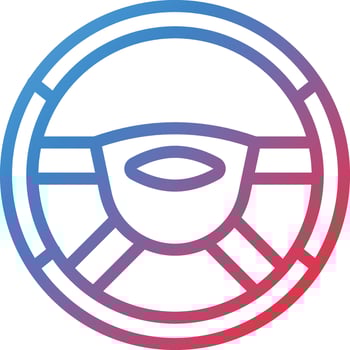 Vector Design Steering Wheel Icon Style