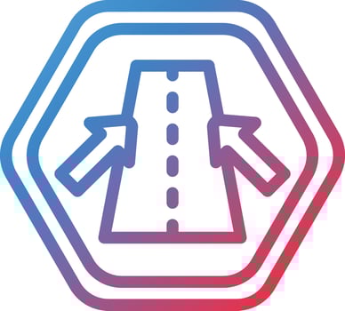 Vector Design Keep In Lane Icon Style
