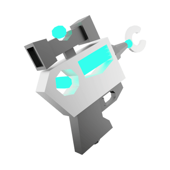 3d rendering Futuristic weapon, Space blaster low poly icon. 3d render Sci - Fi shotguns for shooting in space icon. png