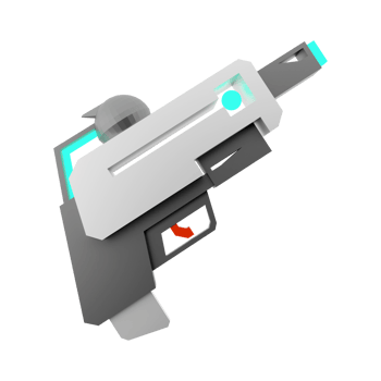 3d rendering laser gun of the future low poly icon. 3d render space gun, future technologies icon. png