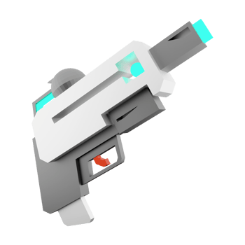 3d rendering laser gun of the future low poly icon. 3d render space gun, future technologies icon. png