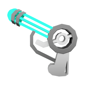 3d rendering game pistol low poly icon. 3d render galactic weapons, unknown technologies icon. png