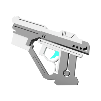 3d rendering space gun from astronomy collection low poly icon. 3d render weapon of the future, energized icon. png