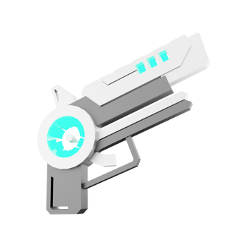3d rendering space gun from astronomy collection low poly icon. 3d render weapon of the future, energized icon. png