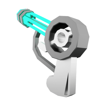 3d rendering game pistol low poly icon. 3d render galactic weapons, unknown technologies icon. png
