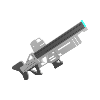 3d rendering space blaster, laser gun, futuristic alien weapon low poly icon. 3d render cartoon future arm, lazer and plasma gun icon. png