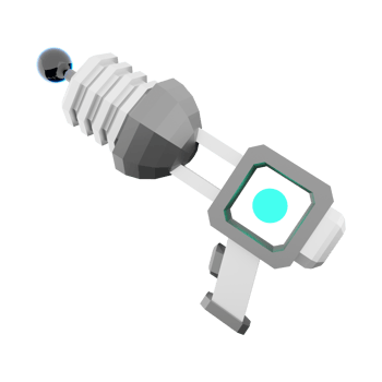 3d rendering game pistol low poly icon. 3d render galactic weapons, unknown technologies icon. png