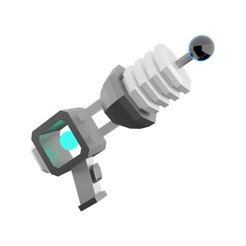 3d rendering game pistol low poly icon. 3d render galactic weapons, unknown technologies icon. png