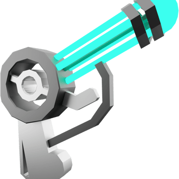 3d rendering game pistol low poly icon. 3d render galactic weapons, unknown technologies icon. png