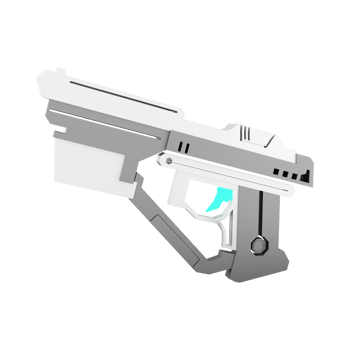 3d rendering space gun from astronomy collection low poly icon. 3d render weapon of the future, energized icon. png