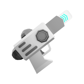 3d rendering game pistol low poly icon. 3d render galactic weapons, unknown technologies icon. png