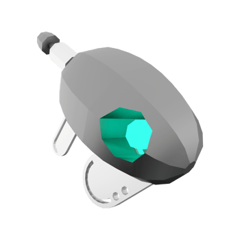 3d rendering ray gun low poly icon. 3d render sci-fi small beam weapon icon. png